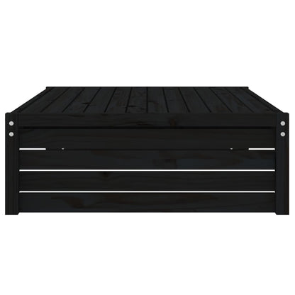 vidaXL Tabouret de jardin Noir 120x80 cm Bois de pin massif