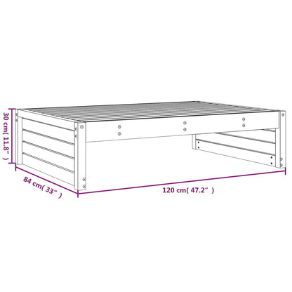 vidaXL Tabouret de jardin Noir 120x80 cm Bois de pin massif
