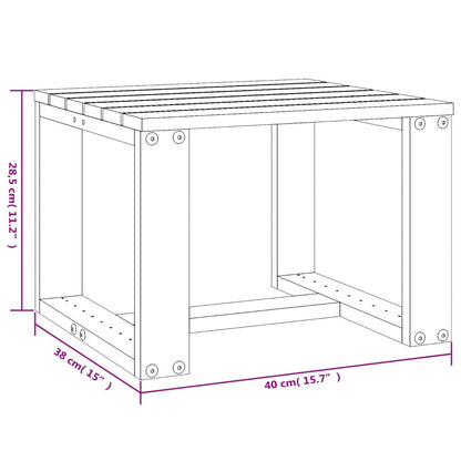 vidaXL Garten-Beistelltisch 40x38x28,5 cm Massivholz Kiefer