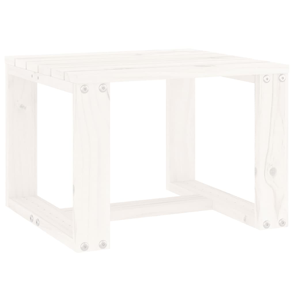 vidaXL Garten-Beistelltisch Weiß 40x38x28,5 cm Massivholz Kiefer