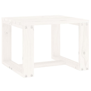 vidaXL Garten-Beistelltisch Weiß 40x38x28,5 cm Massivholz Kiefer