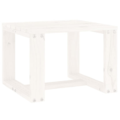 vidaXL Garten-Beistelltisch Weiß 40x38x28,5 cm Massivholz Kiefer