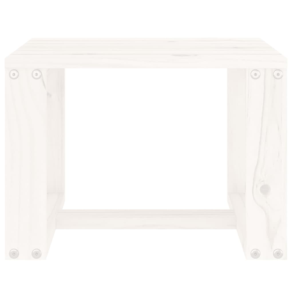 vidaXL Garten-Beistelltisch Weiß 40x38x28,5 cm Massivholz Kiefer