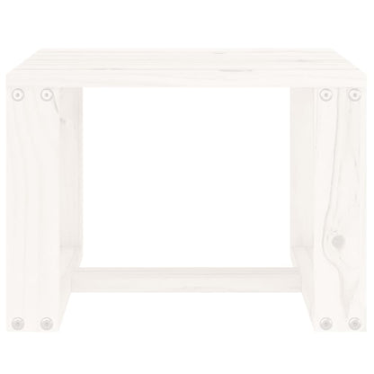 vidaXL Garten-Beistelltisch Weiß 40x38x28,5 cm Massivholz Kiefer