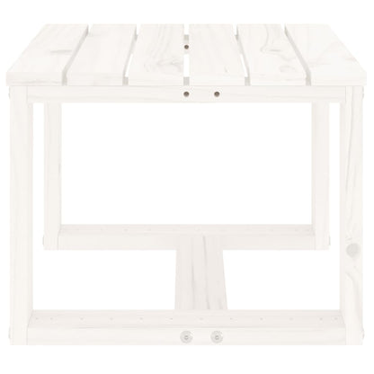 vidaXL Garten-Beistelltisch Weiß 40x38x28,5 cm Massivholz Kiefer