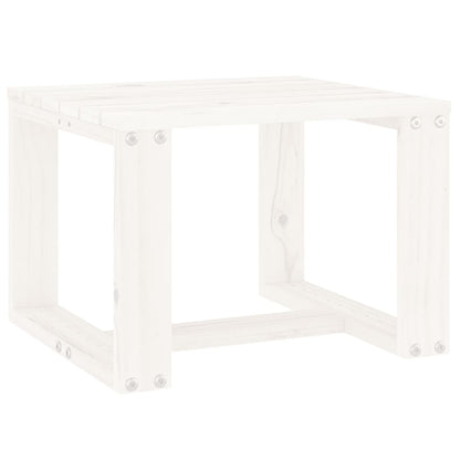 vidaXL Garten-Beistelltisch Weiß 40x38x28,5 cm Massivholz Kiefer