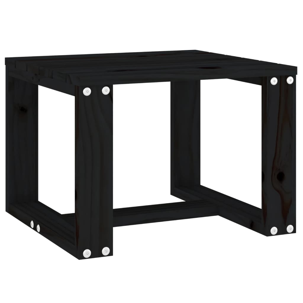 vidaXL Table d'appoint de jardin noir 40x38x28,5 cm Bois de pin massif