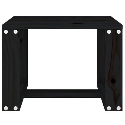 vidaXL Table d'appoint de jardin noir 40x38x28,5 cm Bois de pin massif