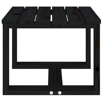 vidaXL Table d'appoint de jardin noir 40x38x28,5 cm Bois de pin massif