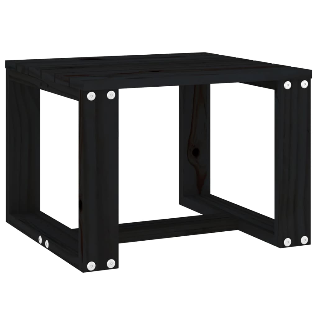 vidaXL Table d'appoint de jardin noir 40x38x28,5 cm Bois de pin massif