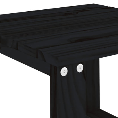 vidaXL Table d'appoint de jardin noir 40x38x28,5 cm Bois de pin massif