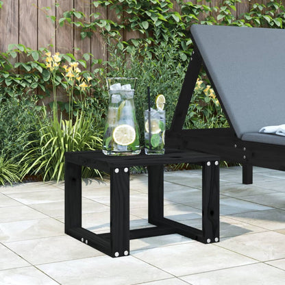 vidaXL Table d'appoint de jardin noir 40x38x28,5 cm Bois de pin massif