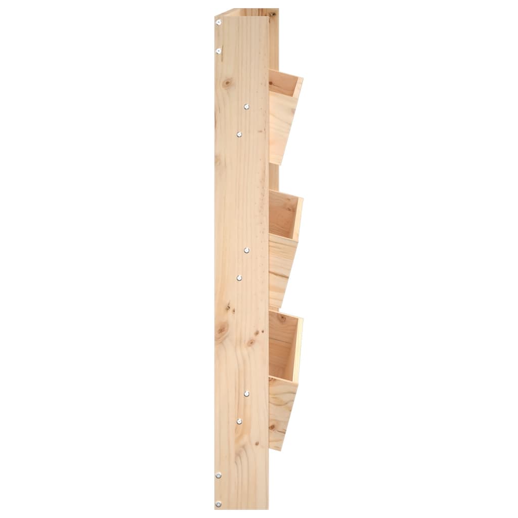 vidaXL Wand-Pflanzkübel mit 3 Fächern 60x18,5x110 cm Massivholz Kiefer