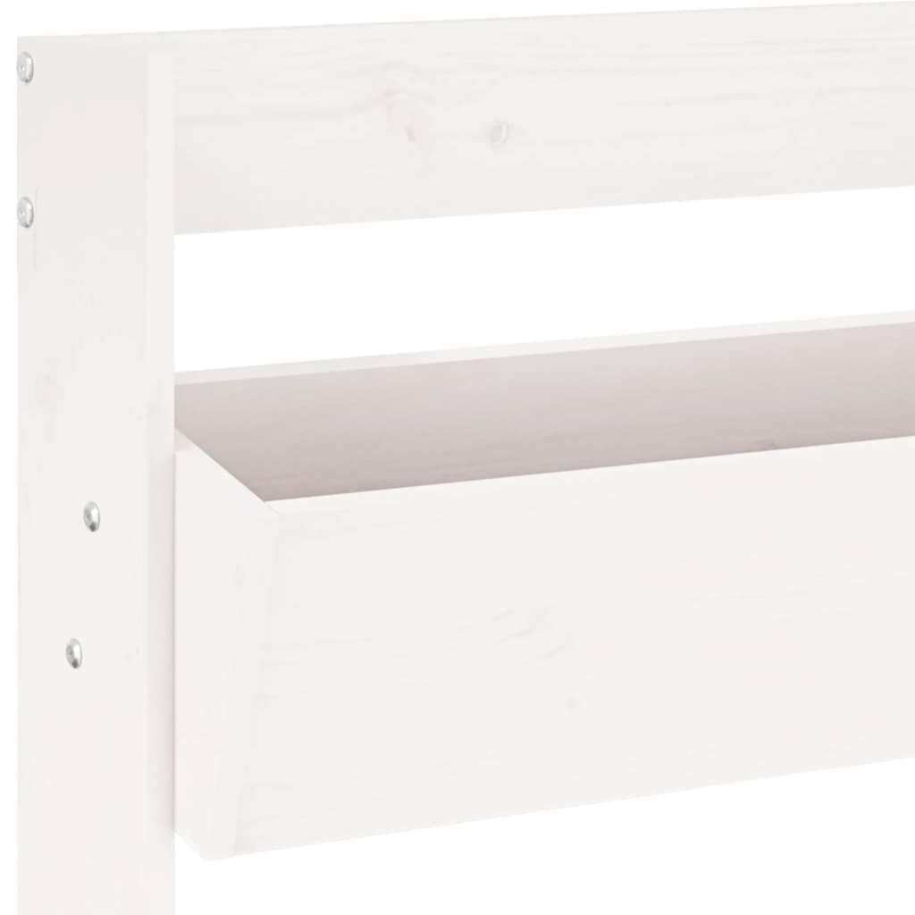 vidaXL Wand-Pflanzkübel mit 3 Fächern 60x18,5x110 cm Weiß Kiefernholz