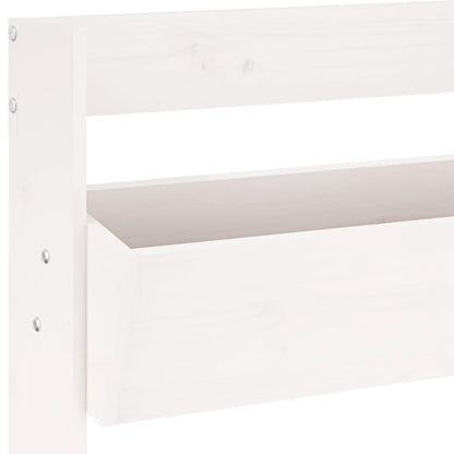 vidaXL Wand-Pflanzkübel mit 3 Fächern 60x18,5x110 cm Weiß Kiefernholz