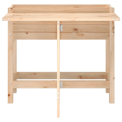vidaXL Pflanzkübel mit Klapptisch Massivholz Kiefer