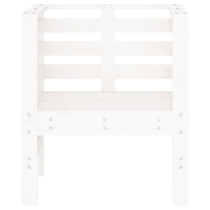 vidaXL Gartenstühle 2 Stk. Weiß 61,5x53x71 cm Massivholz Kiefer