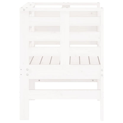 vidaXL Gartenstühle 2 Stk. Weiß 61,5x53x71 cm Massivholz Kiefer
