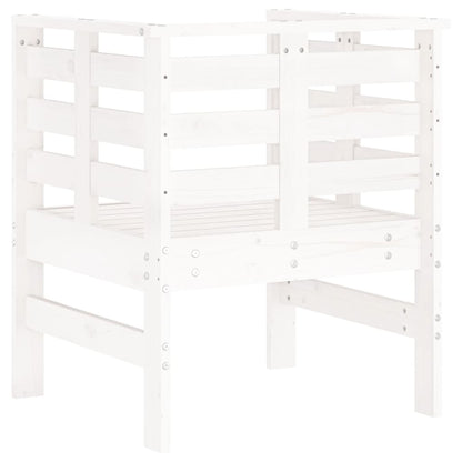 vidaXL Gartenstühle 2 Stk. Weiß 61,5x53x71 cm Massivholz Kiefer