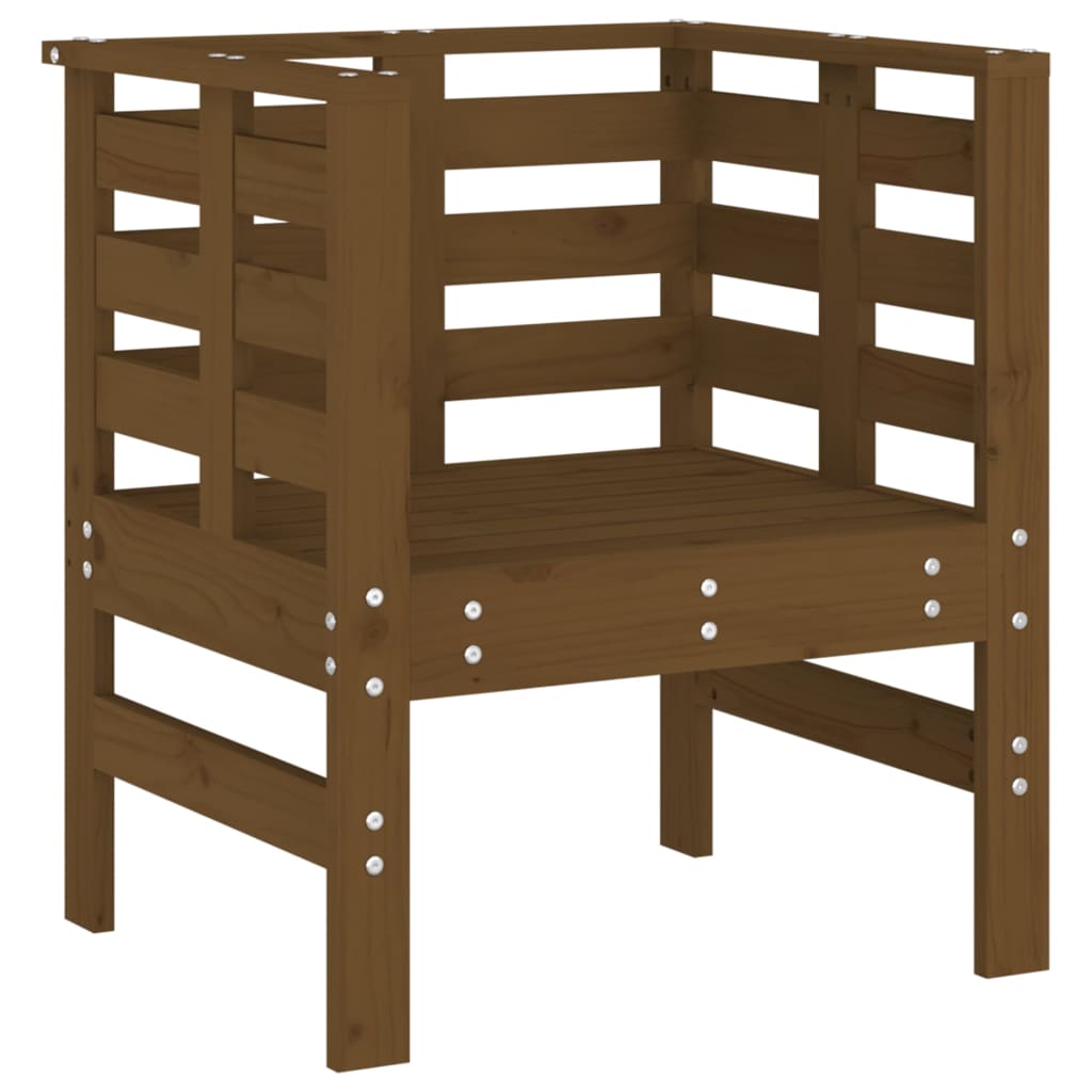 vidaXL Gartenstühle 2 Stk. Honigbraun 61,5x53x71 cm Massivholz Kiefer