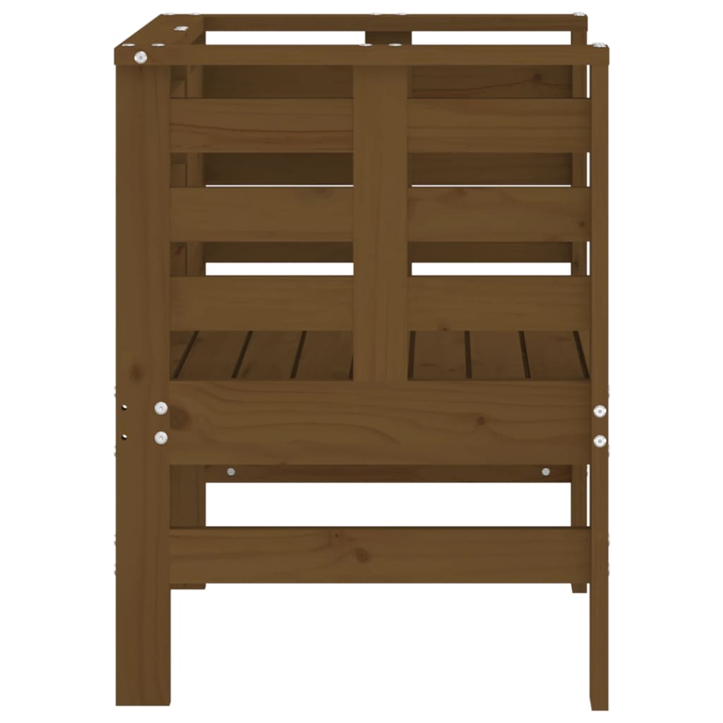 vidaXL Gartenstühle 2 Stk. Honigbraun 61,5x53x71 cm Massivholz Kiefer