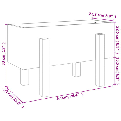 vidaXL Pflanzkübel Weiß 62x30x38 cm Massivholz Kiefer
