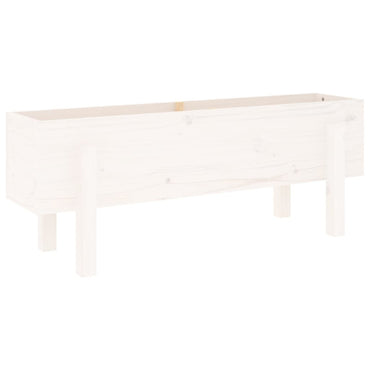 vidaXL Hochbeet Weiß 101x30x38 cm Massivholz Kiefer