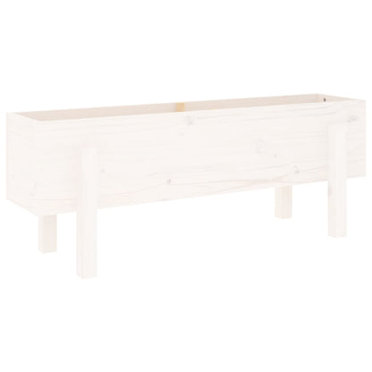 vidaXL Hochbeet Weiß 101x30x38 cm Massivholz Kiefer