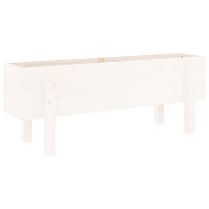 vidaXL Hochbeet Weiß 101x30x38 cm Massivholz Kiefer