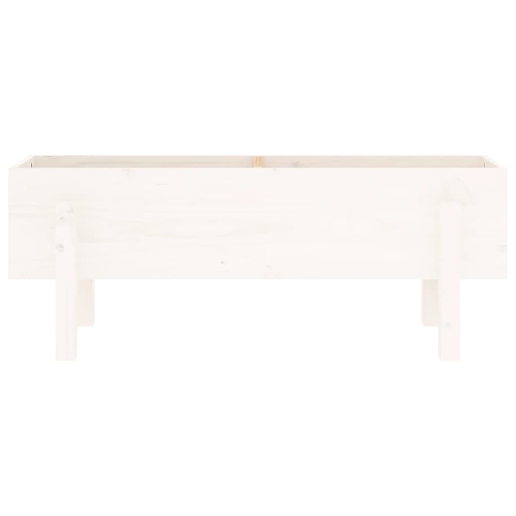 vidaXL Hochbeet Weiß 101x30x38 cm Massivholz Kiefer