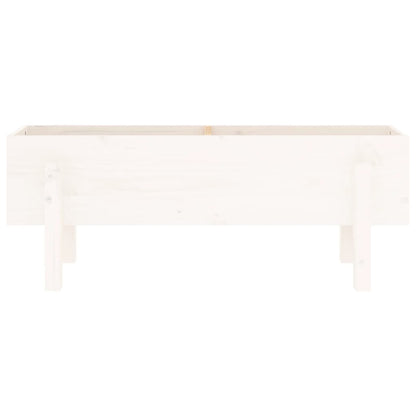 vidaXL Hochbeet Weiß 101x30x38 cm Massivholz Kiefer