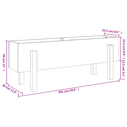 vidaXL Hochbeet 101x30x38 cm Massivholz Douglasie