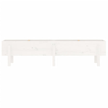 vidaXL Hochbeet Weiß 160x30x38 cm Massivholz Kiefer