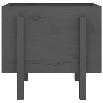 vidaXL Pflanzkübel Grau 62x50x57 cm Massivholz Kiefer