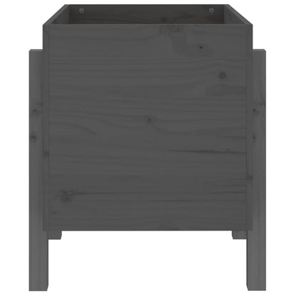 vidaXL Pflanzkübel Grau 62x50x57 cm Massivholz Kiefer