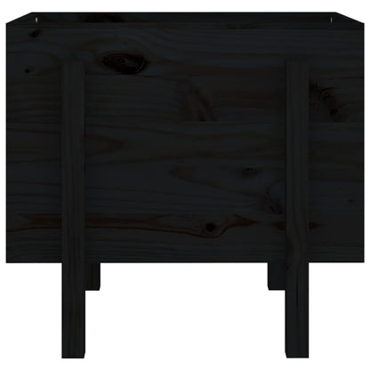 vidaXL Pflanzkübel Schwarz 62x50x57 cm Massivholz Kiefer