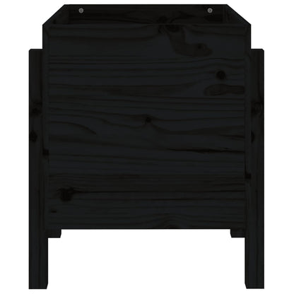 vidaXL Pflanzkübel Schwarz 62x50x57 cm Massivholz Kiefer