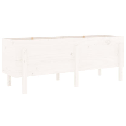 vidaXL Hochbeet Weiß 160x50x57 cm Massivholz Kiefer