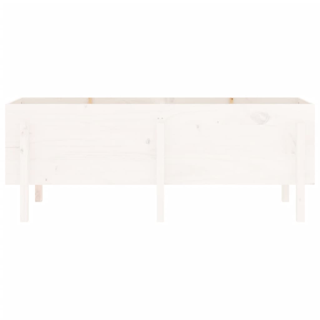 vidaXL Hochbeet Weiß 160x50x57 cm Massivholz Kiefer