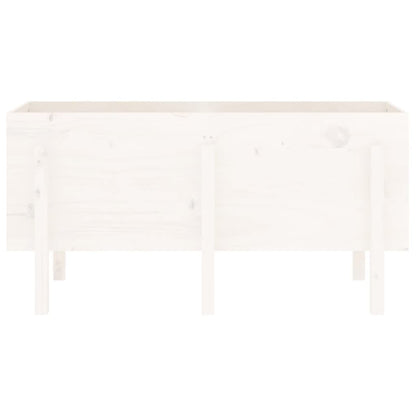 vidaXL Hochbeet Weiß 121x50x57 cm Massivholz Kiefer