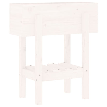 vidaXL Pflanzkübel Weiß 62x30x69 cm Massivholz Kiefer