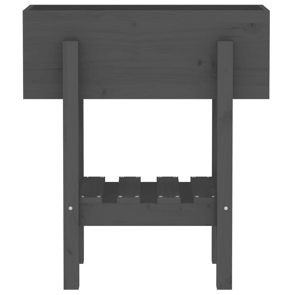 vidaXL Pflanzkübel Grau 62x30x69 cm Massivholz Kiefer