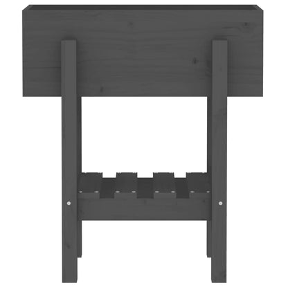 vidaXL Pflanzkübel Grau 62x30x69 cm Massivholz Kiefer