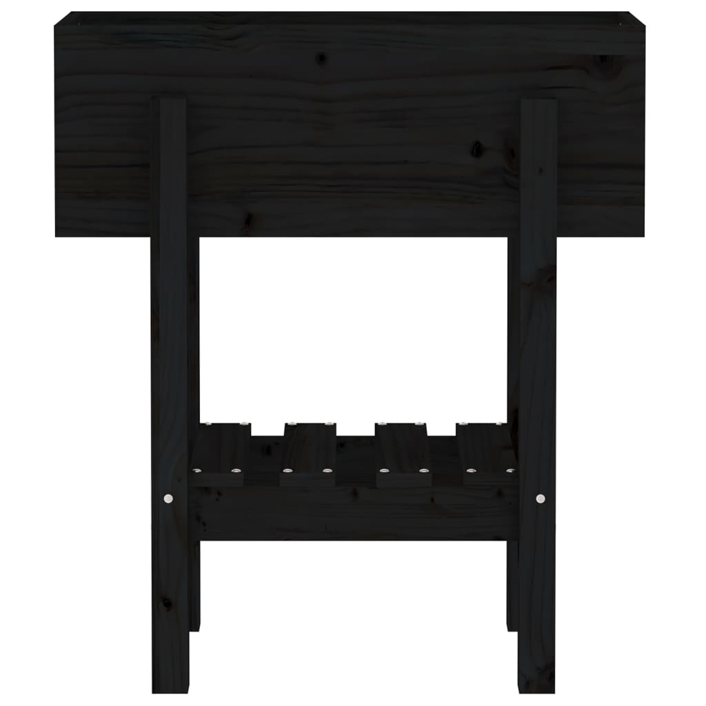 vidaXL Pflanzkübel Schwarz 62x30x69 cm Massivholz Kiefer
