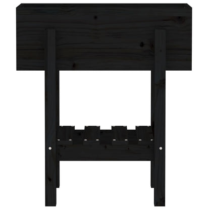 vidaXL Pflanzkübel Schwarz 62x30x69 cm Massivholz Kiefer