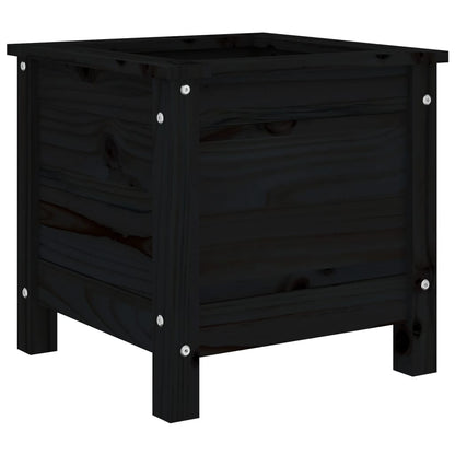 vidaXL Pflanzkübel Schwarz 40x40x39 cm Massivholz Kiefer