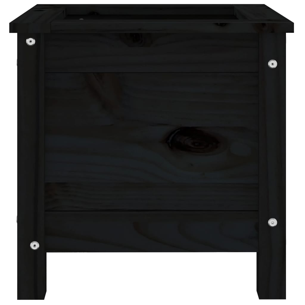 vidaXL Pflanzkübel Schwarz 40x40x39 cm Massivholz Kiefer