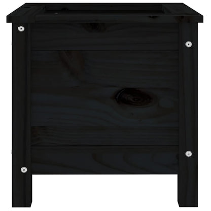 vidaXL Pflanzkübel Schwarz 40x40x39 cm Massivholz Kiefer