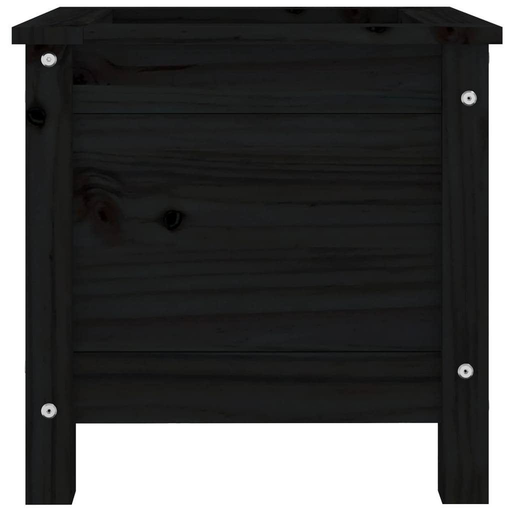 vidaXL Pflanzkübel Schwarz 40x40x39 cm Massivholz Kiefer