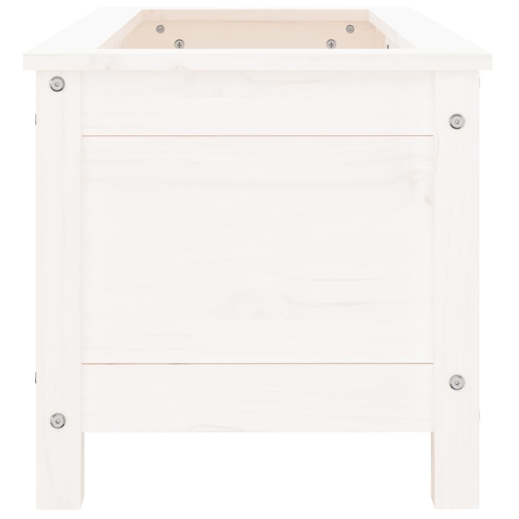 vidaXL Pflanzkübel Weiß 82,5x40x39 cm Massivholz Kiefer